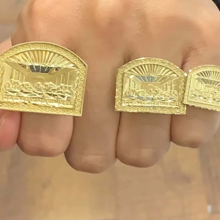 14k Gold Last Supper Ring