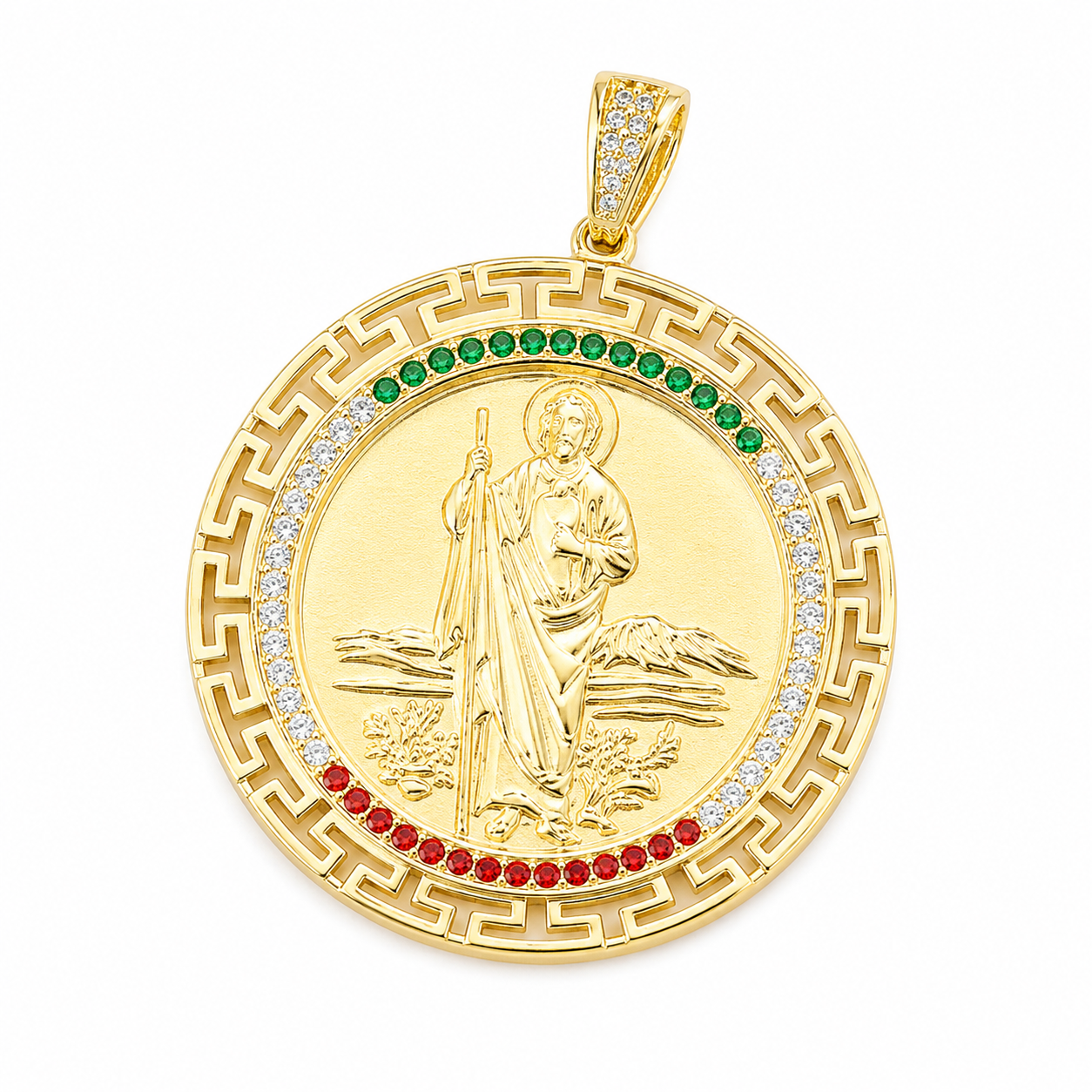 Saint Jude Mexican colors 10k Gold
