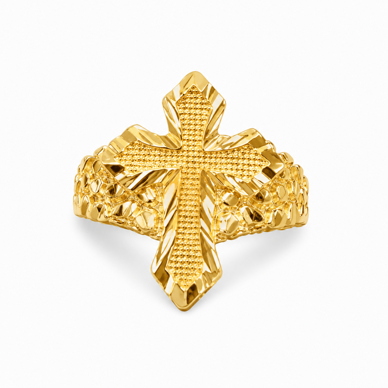 14k Gold Cross RIng