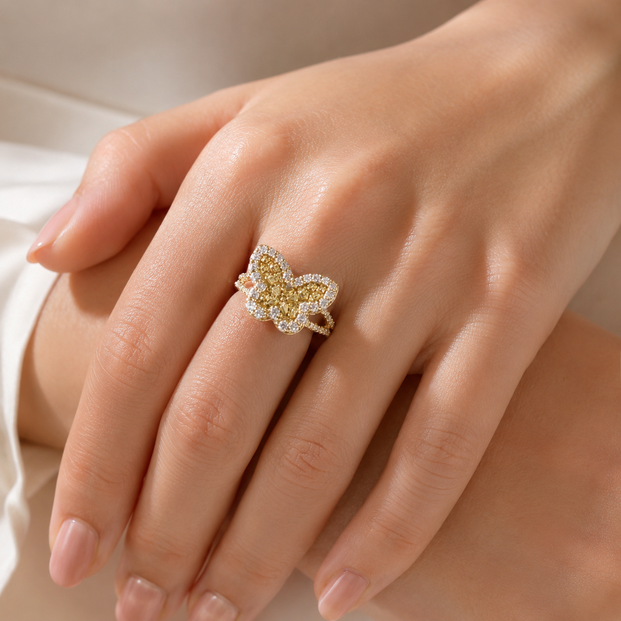 Flower Heart Ring
