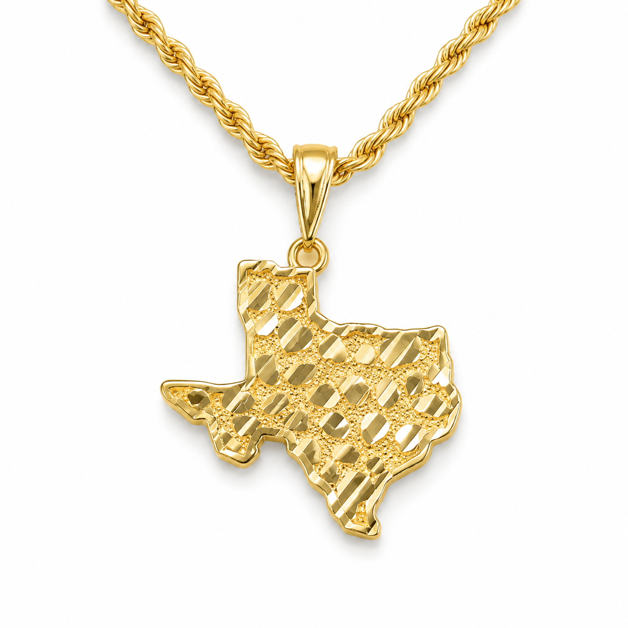 Texas Gold Pendant + Chain