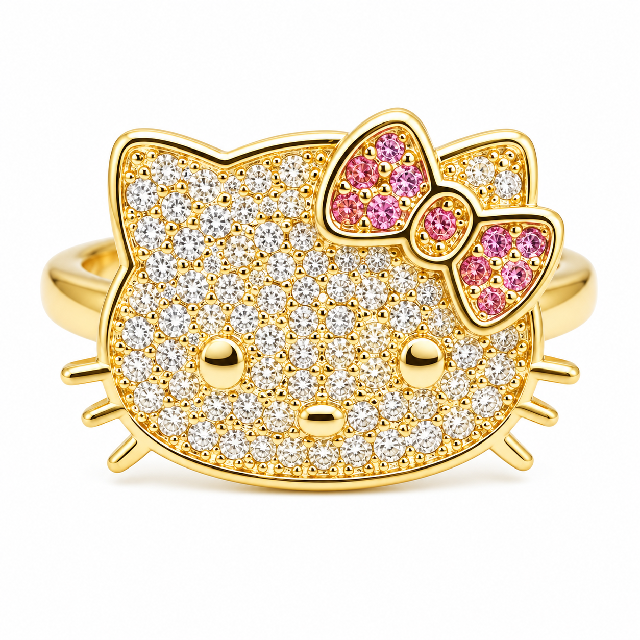 Hello Kitty 14k Diamond Ring