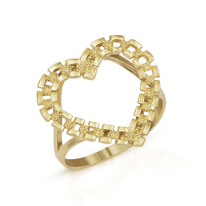 RX Heart Nugget Ring