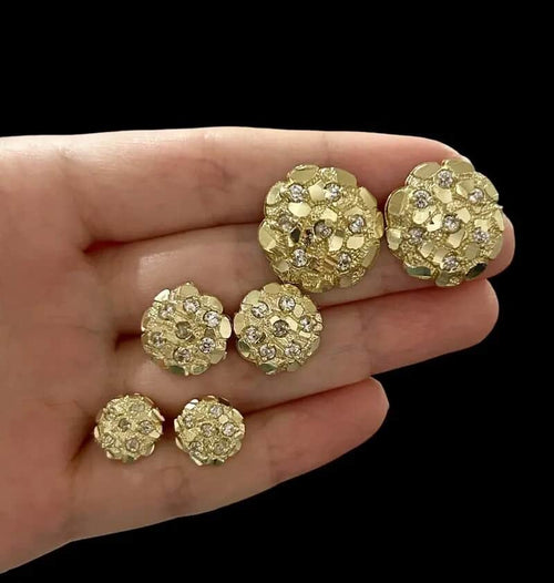 Dimond Gold Nugget earrings