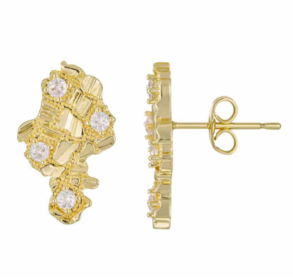 Stud Earrings 14K Gold