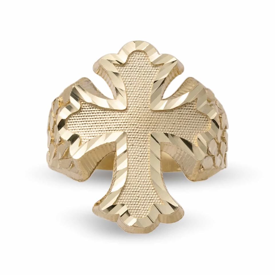Cross Nugget Ring