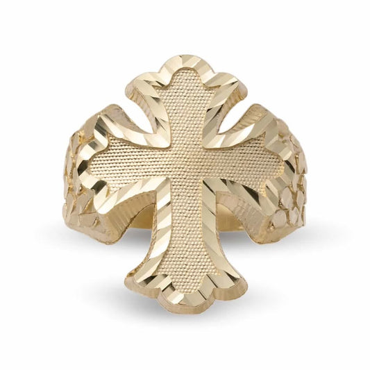 Cross Nugget Ring