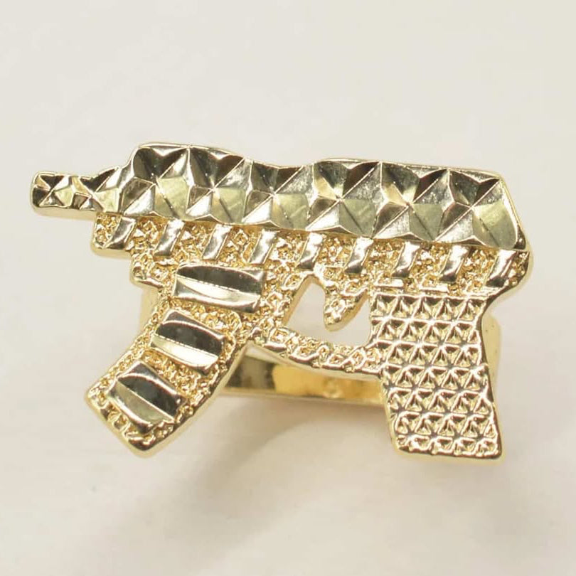 Nugget Uzi Ring 10k