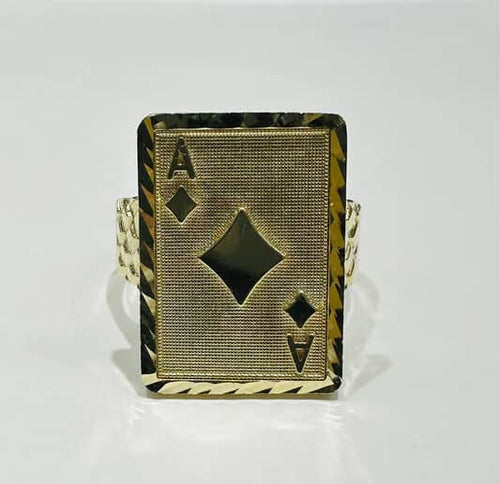 Gold Aces Card Ring