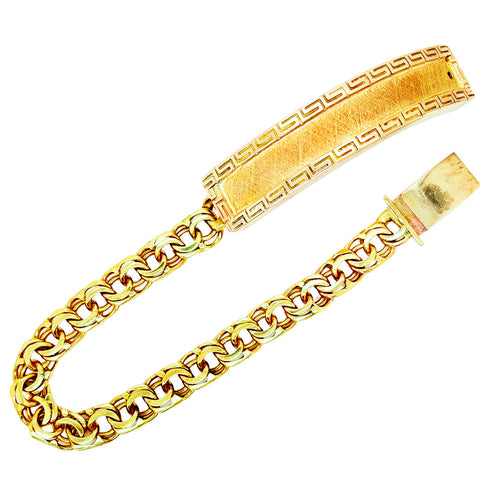 Chino Link Bracelet 14k Gold Greek