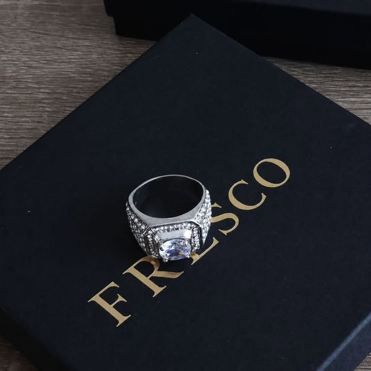 White Gold King Sized Diamond Ring
