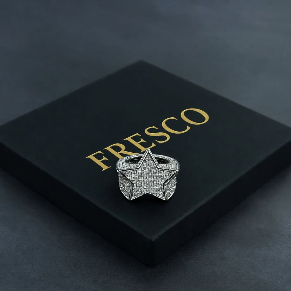 Fully Iced Star Ring