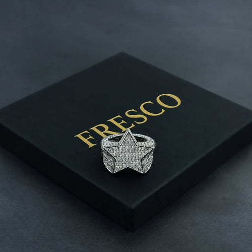 Fully Iced Star Ring