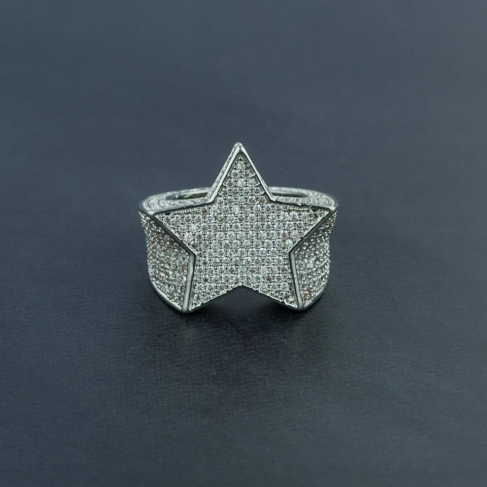 Fully Iced Star Ring