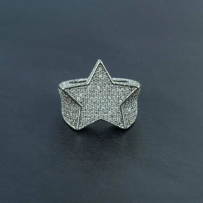 Fully Iced Star Ring