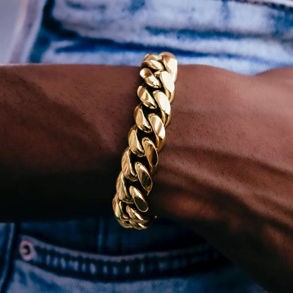 Cuban Gold Bracelet 12 mm