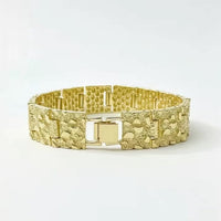 14k Gold Nugget Bracelet