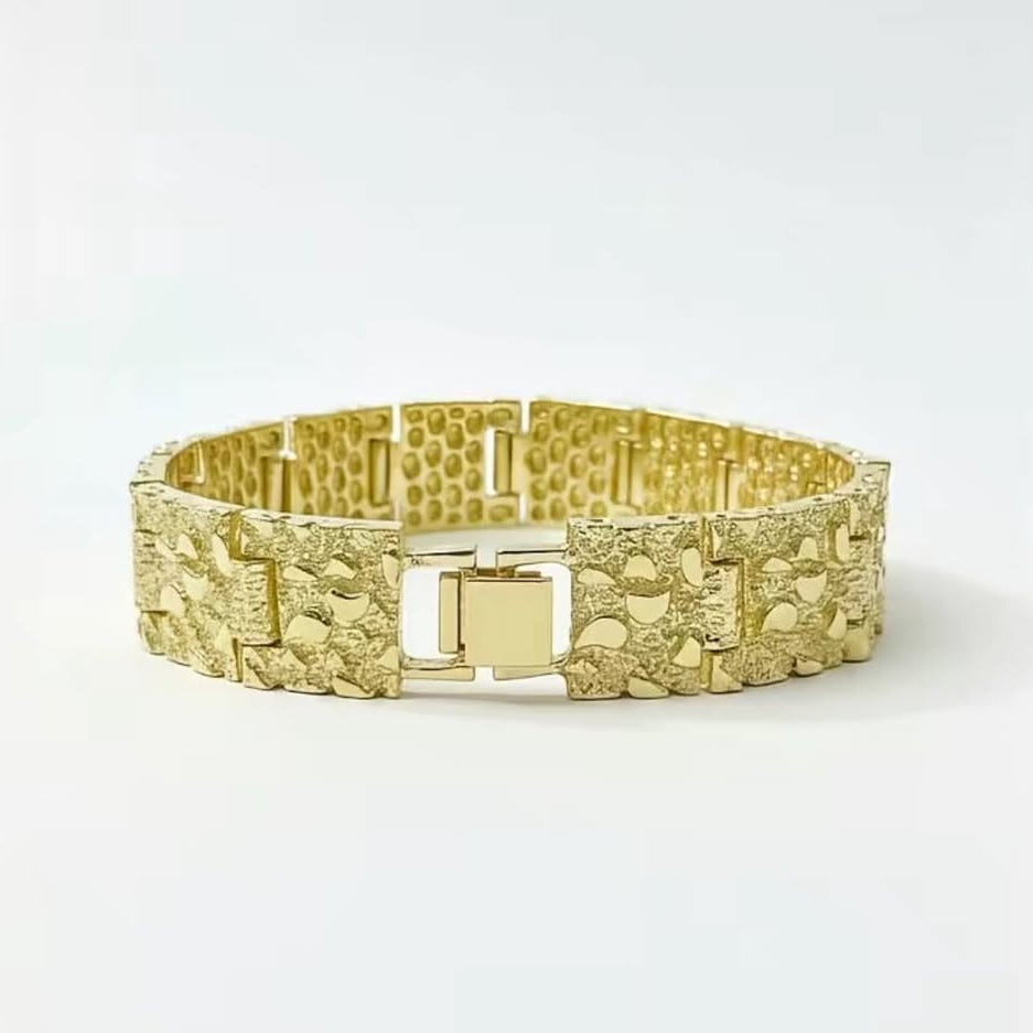 14k Gold Nugget Bracelet