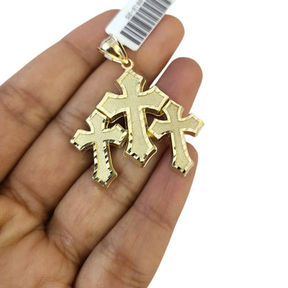 Triple Cross Gold 10k Pendant