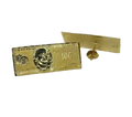 14k Gold 100$ Bill Earrings