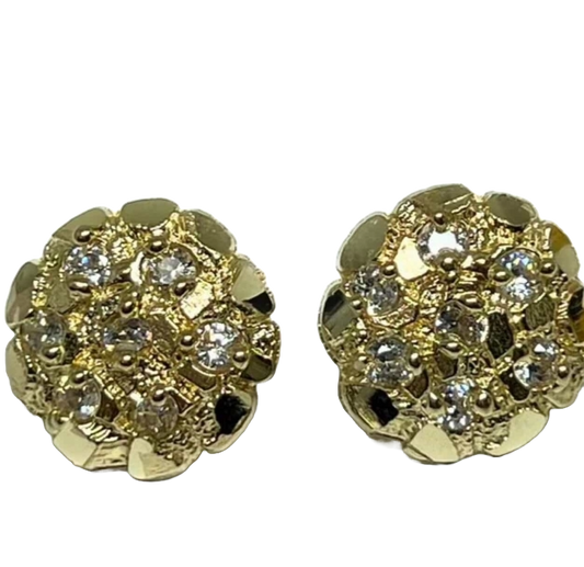 Dimond Gold Nugget earrings