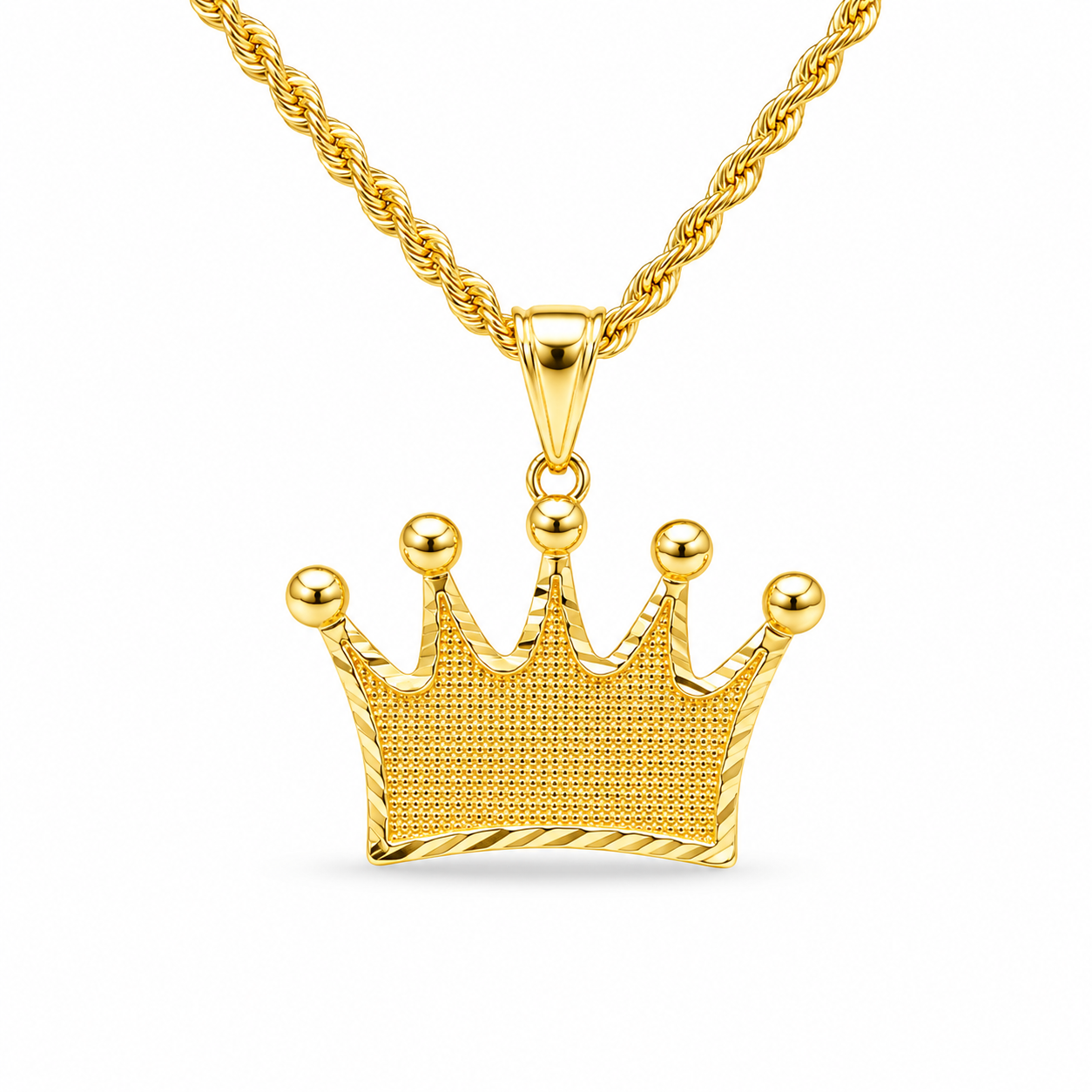 14k Gold Crown Pendant
