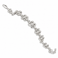 Silver Money Sign Bracelet