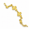 10k Gold Cross Bracelet