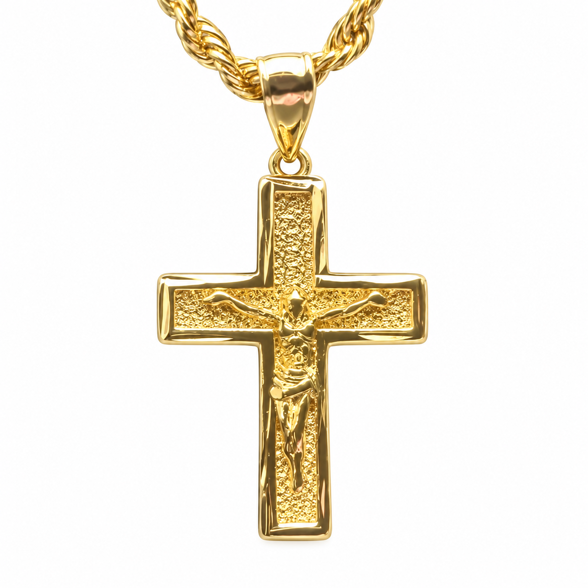 10k Gold Cross Pendent With Jesus