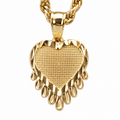 10K Gold Melting Heart pendent
