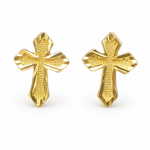 Cross Earring 10k Gold