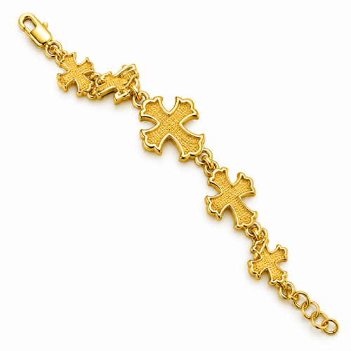 Cross Bracelet 14k Gold