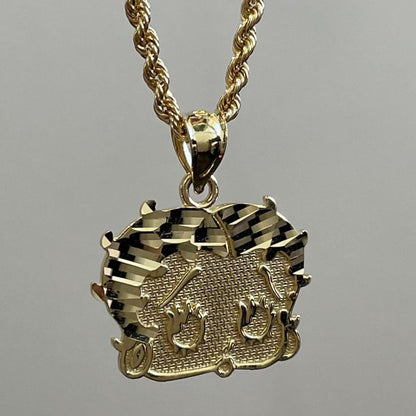 betty 18k gold pendant + chain
