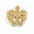Cross Nugget Ring 10k