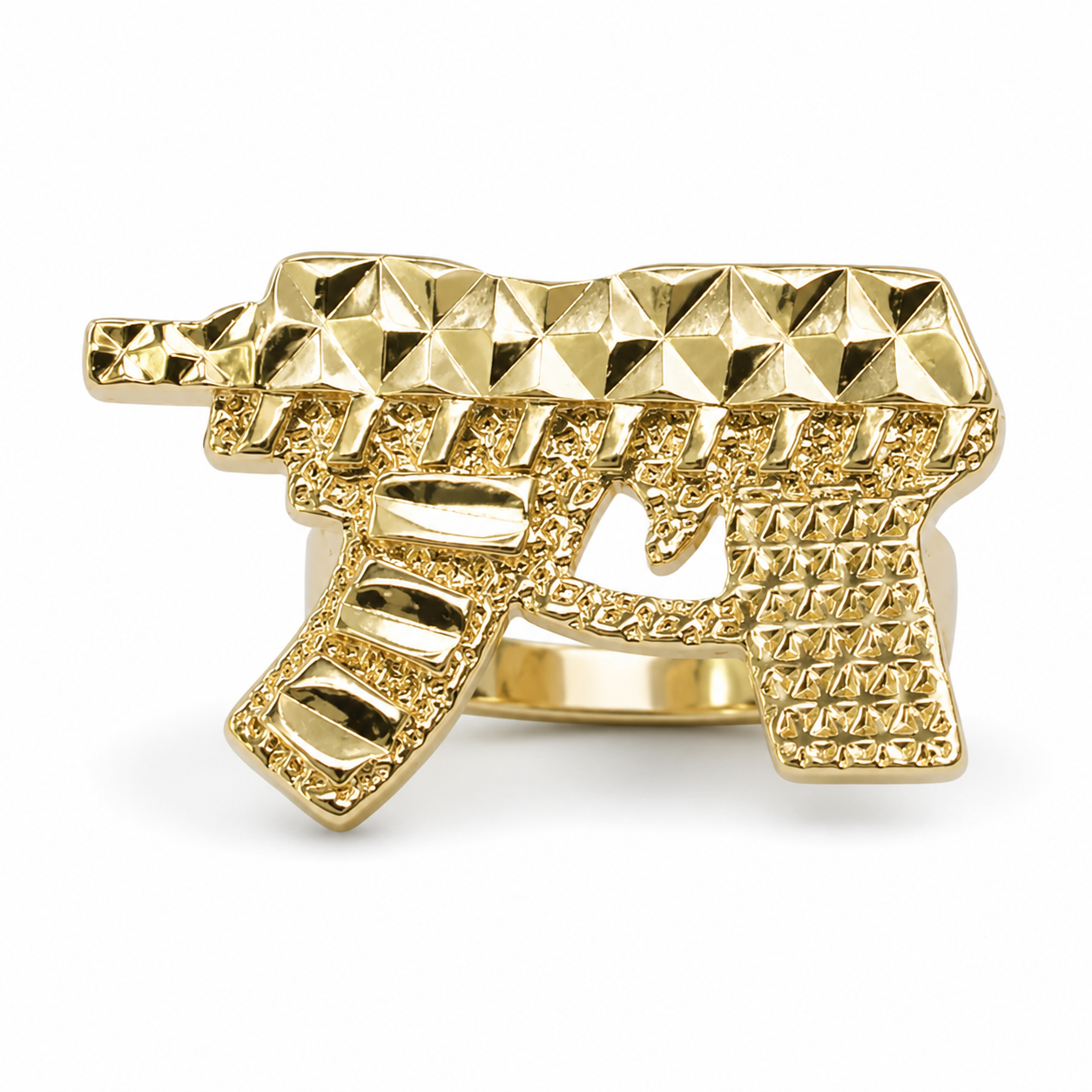Nugget Uzi Ring 10k