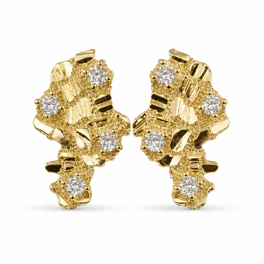Stud Earrings 14K Gold