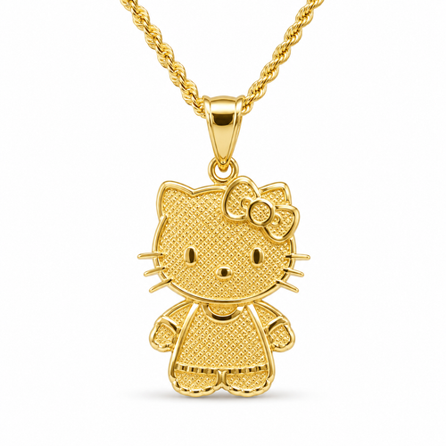 14k Gold Hk Pendant + Chain
