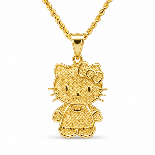 14k Gold Hk Pendant + Chain