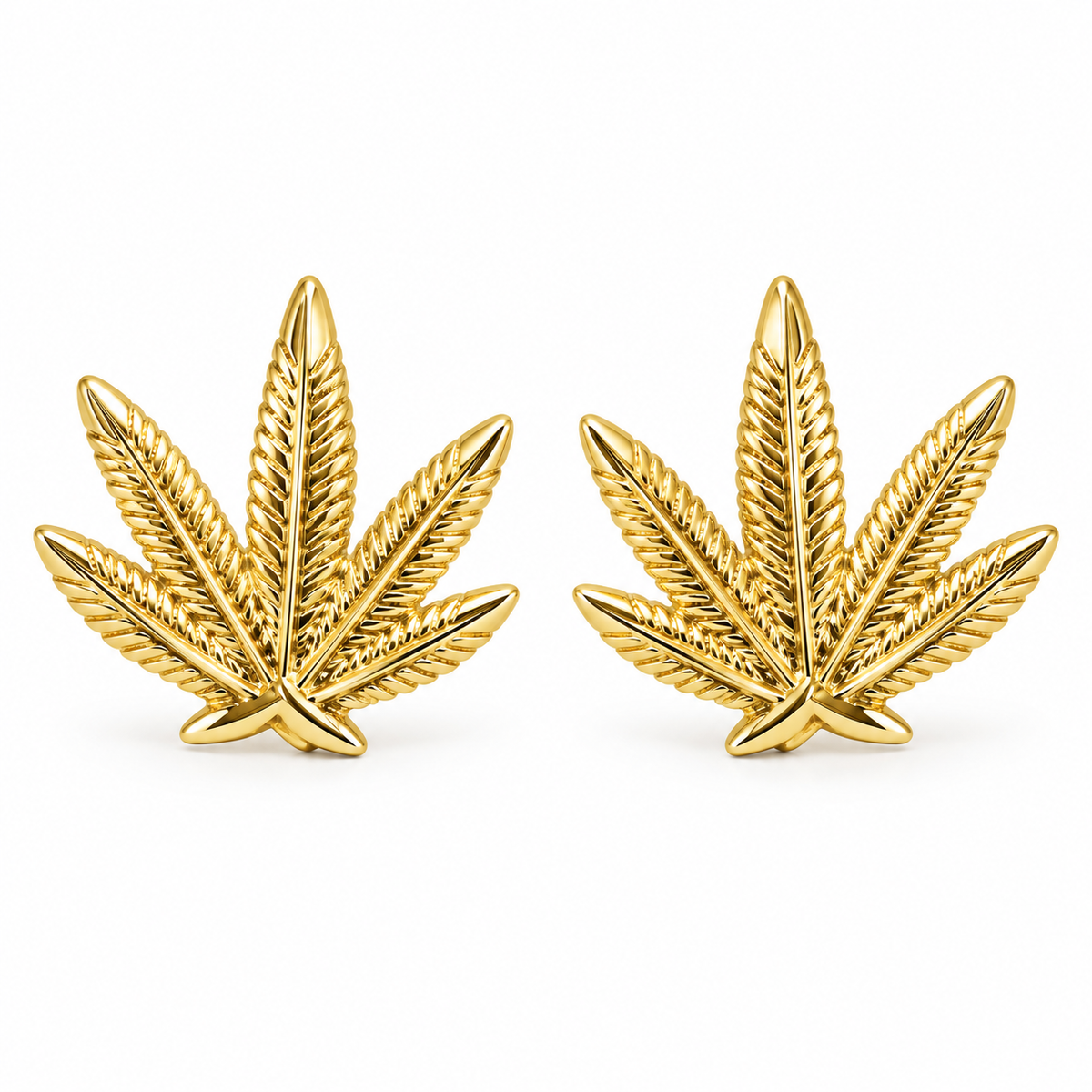 Gold 14k Plant Earrings