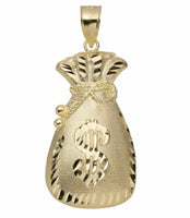 14k Gold Money Bag Pendant
