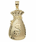 14k Gold Money Bag Pendant