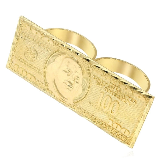 10k Double Finger Ring