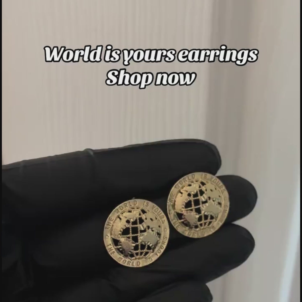 World is Yours Earrings 14k Yellow Gold